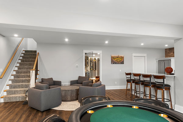 Lower-Level Renovation Creates Luxury Man Cave